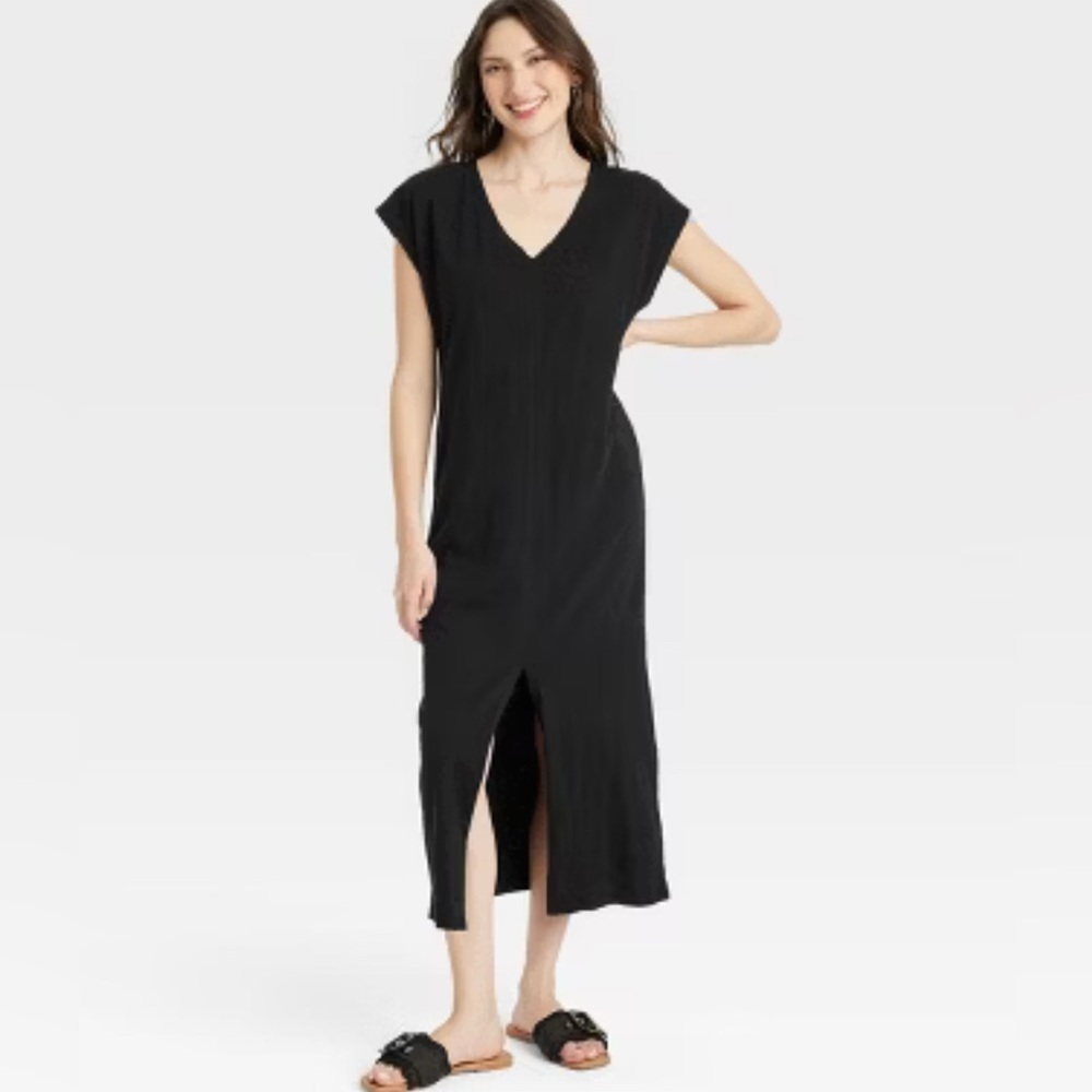 Universal thread Tee maxi dress black